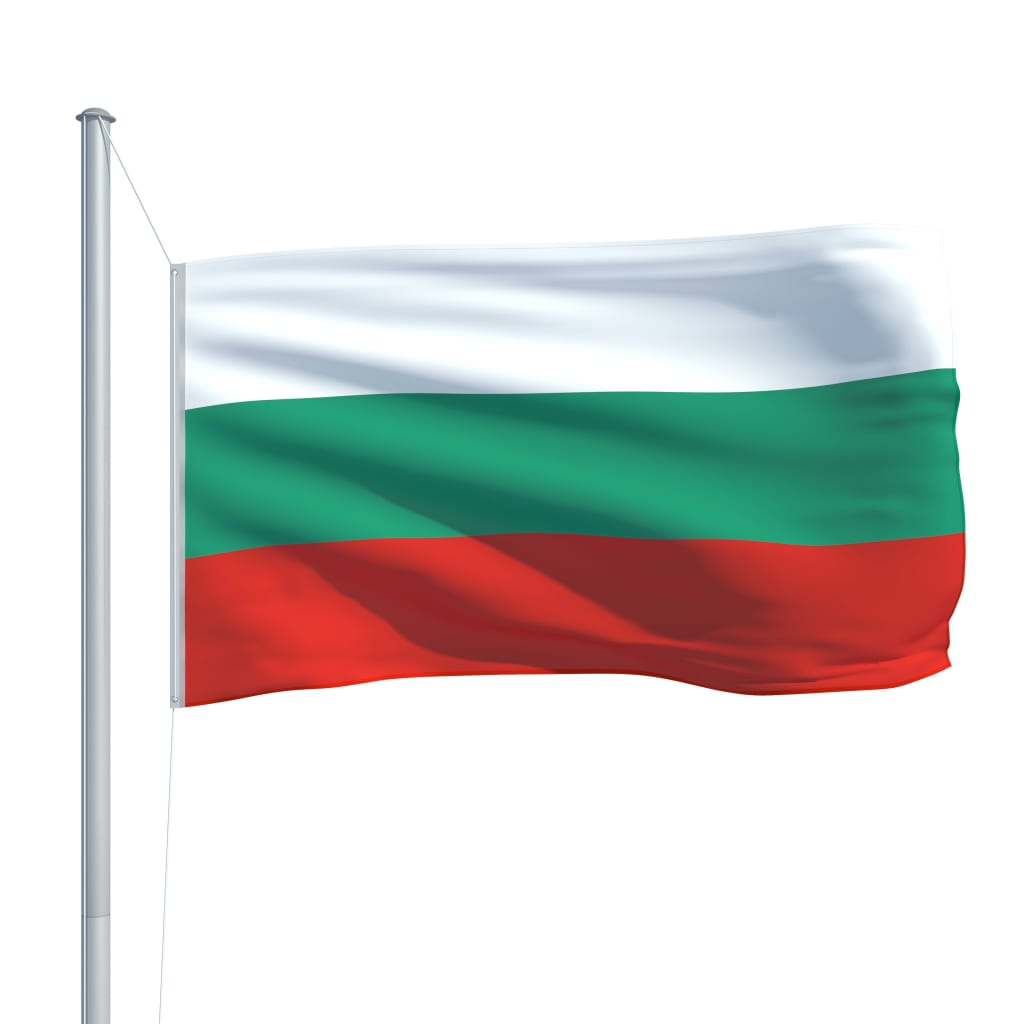 vidaXL Bulgaria Flag and Pole Aluminium 6.2 m