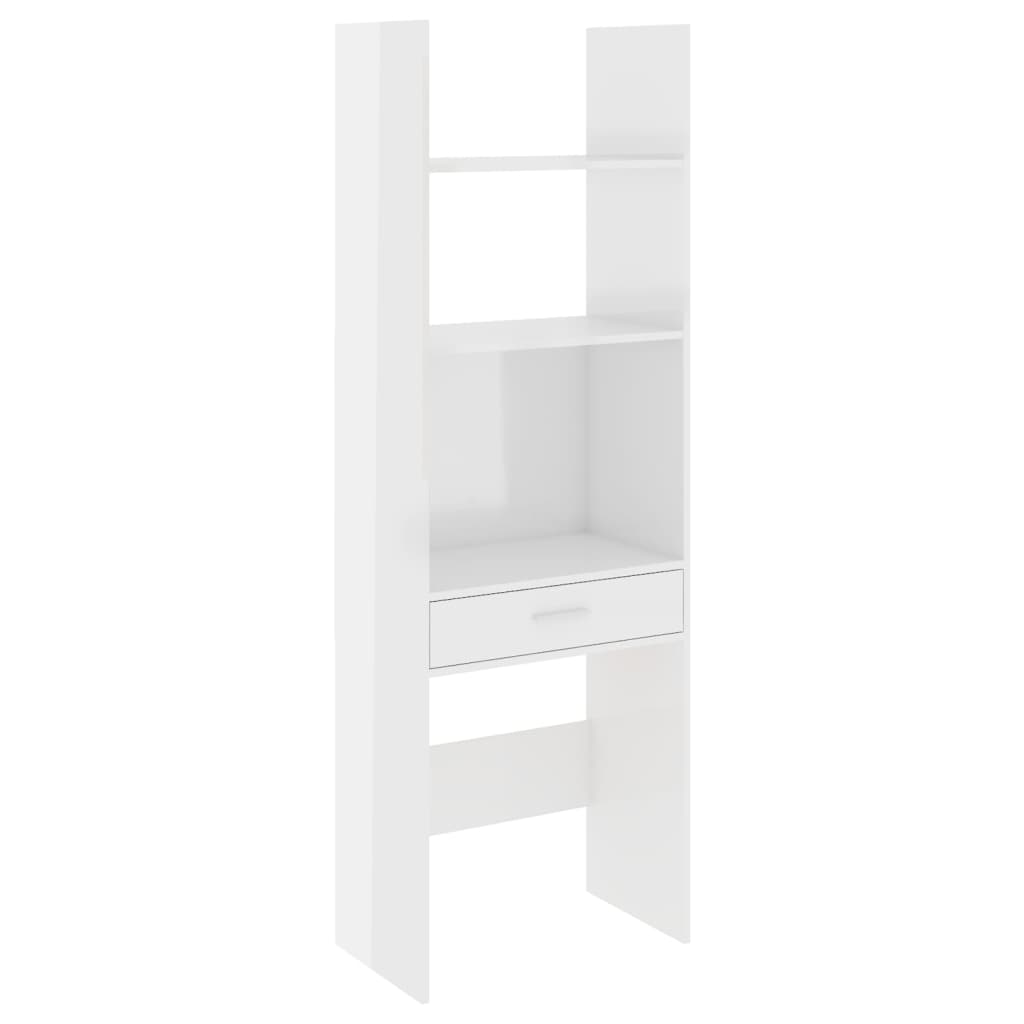 vidaXL Book Cabinet High Gloss White 60x35x180 cm Chipboard