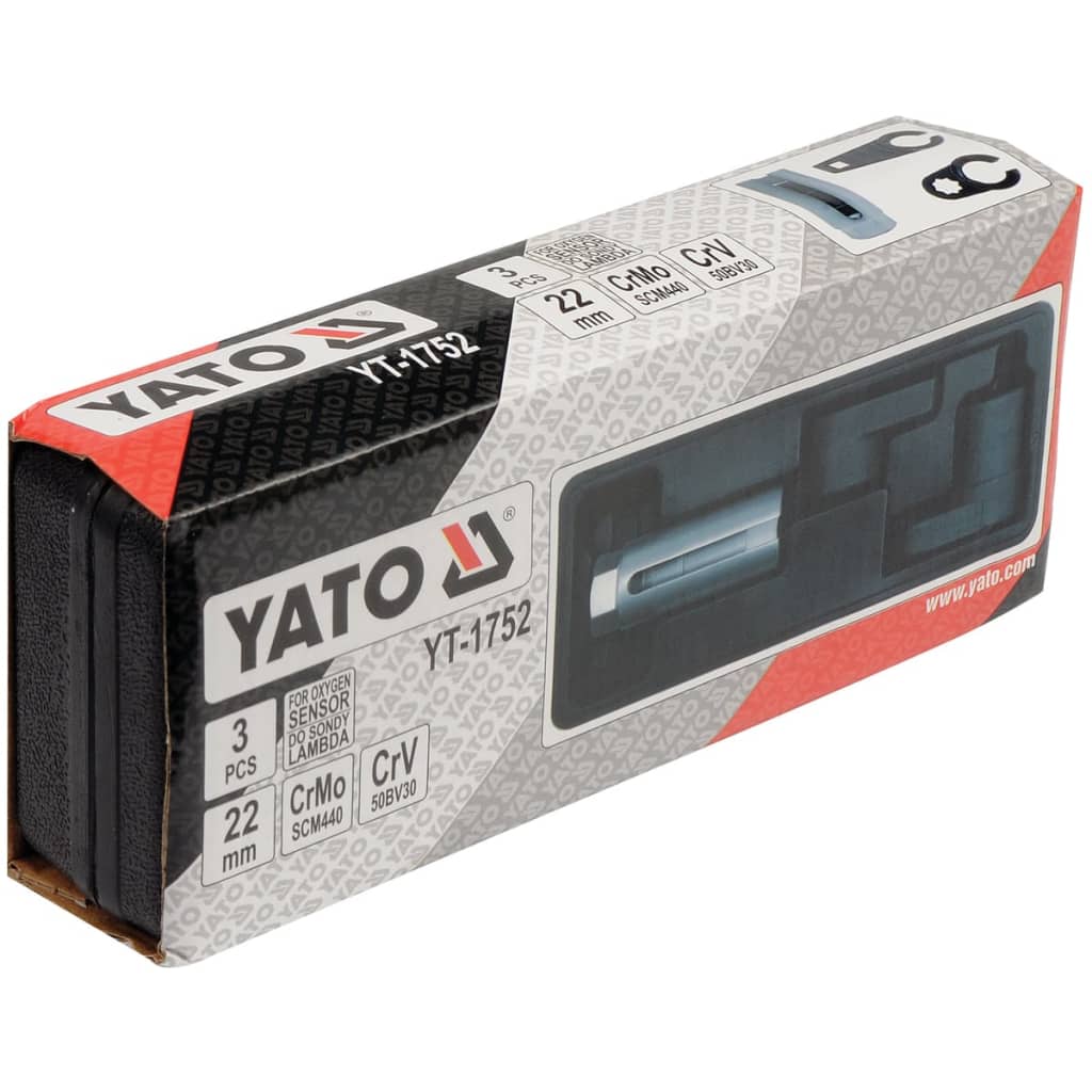 YATO Set of 3 Sockets for Oxygen Sensor