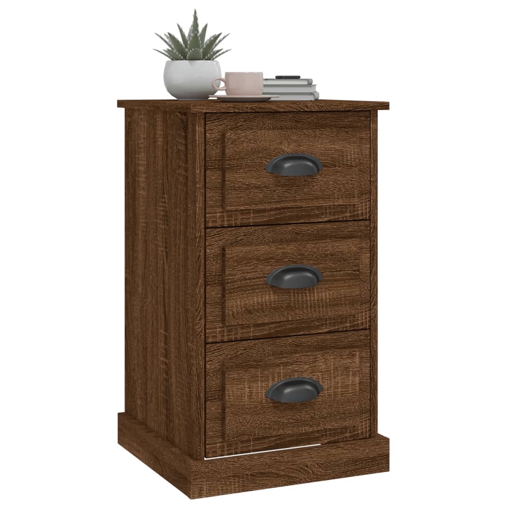 vidaXL Bedside Cabinet Brown Oak 39x39x67 cm Engineered Wood