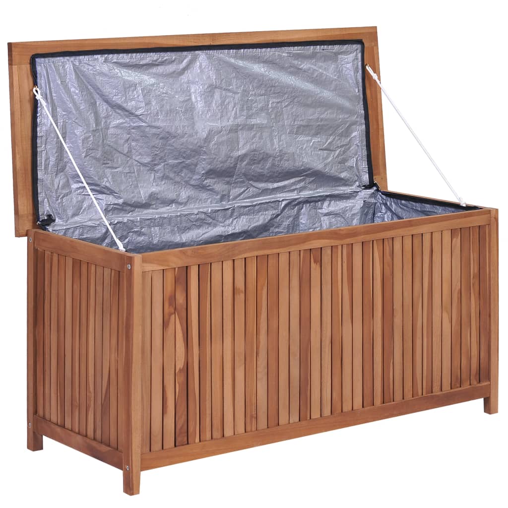 vidaXL Garden Storage Box 120x50x58 cm Solid Teak Wood