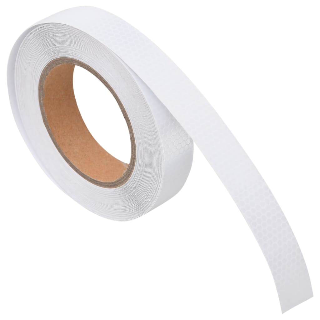 vidaXL Reflective Tape White 2.5 cmx20 m PVC