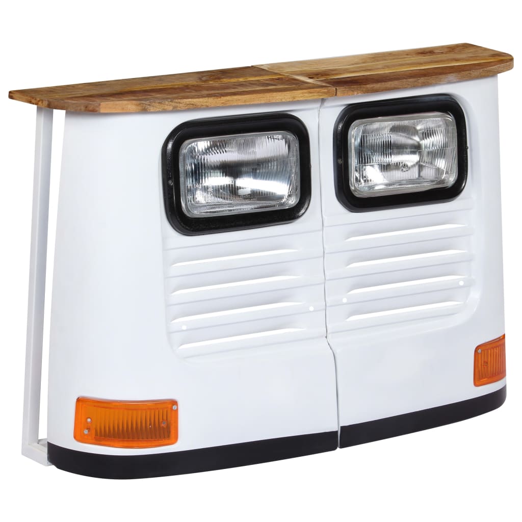 vidaXL Truck Sideboard Solid Mango Wood White