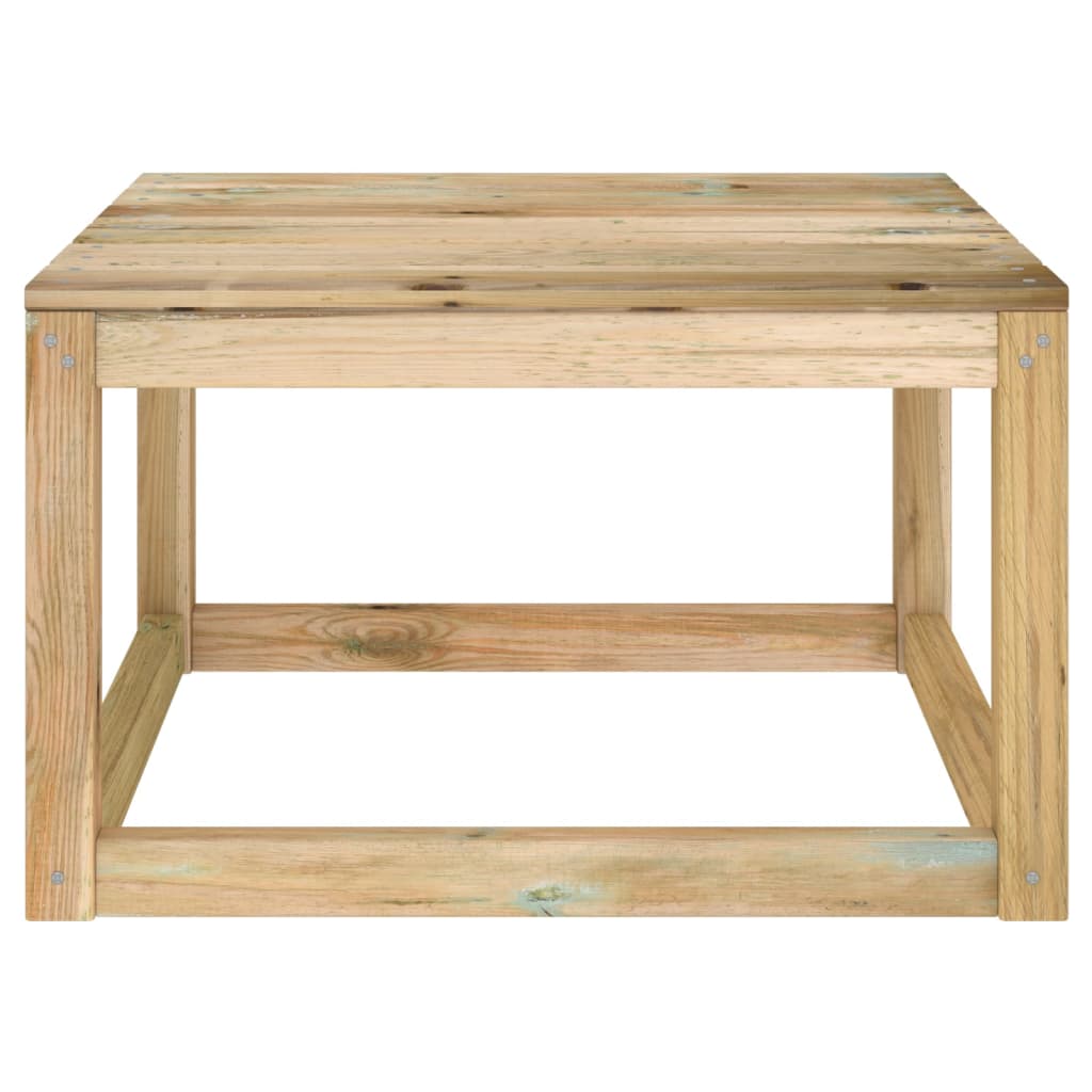 vidaXL Garden Pallet Table 60x60x36.5 cm Green Impregnated Pinewood