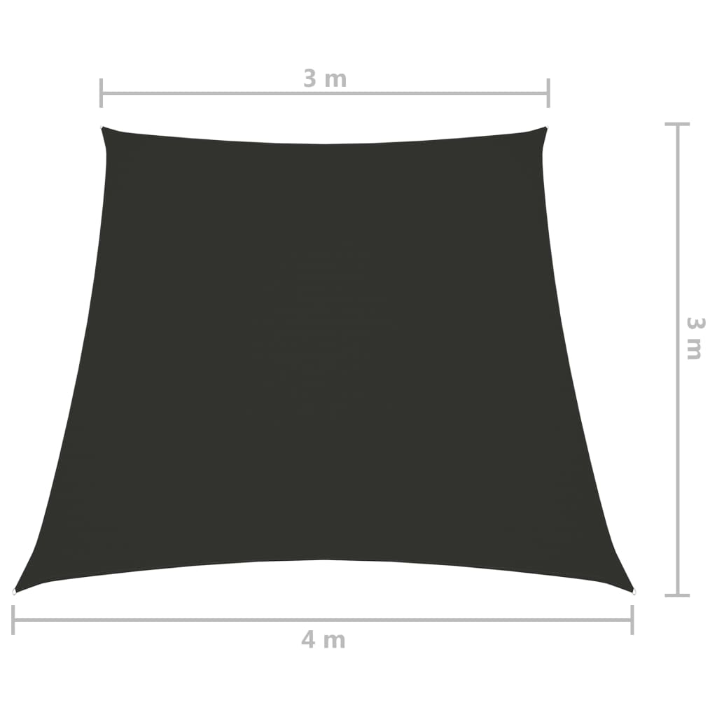 vidaXL Sunshade Sail Oxford Fabric Trapezium 3/4x3 m Anthracite