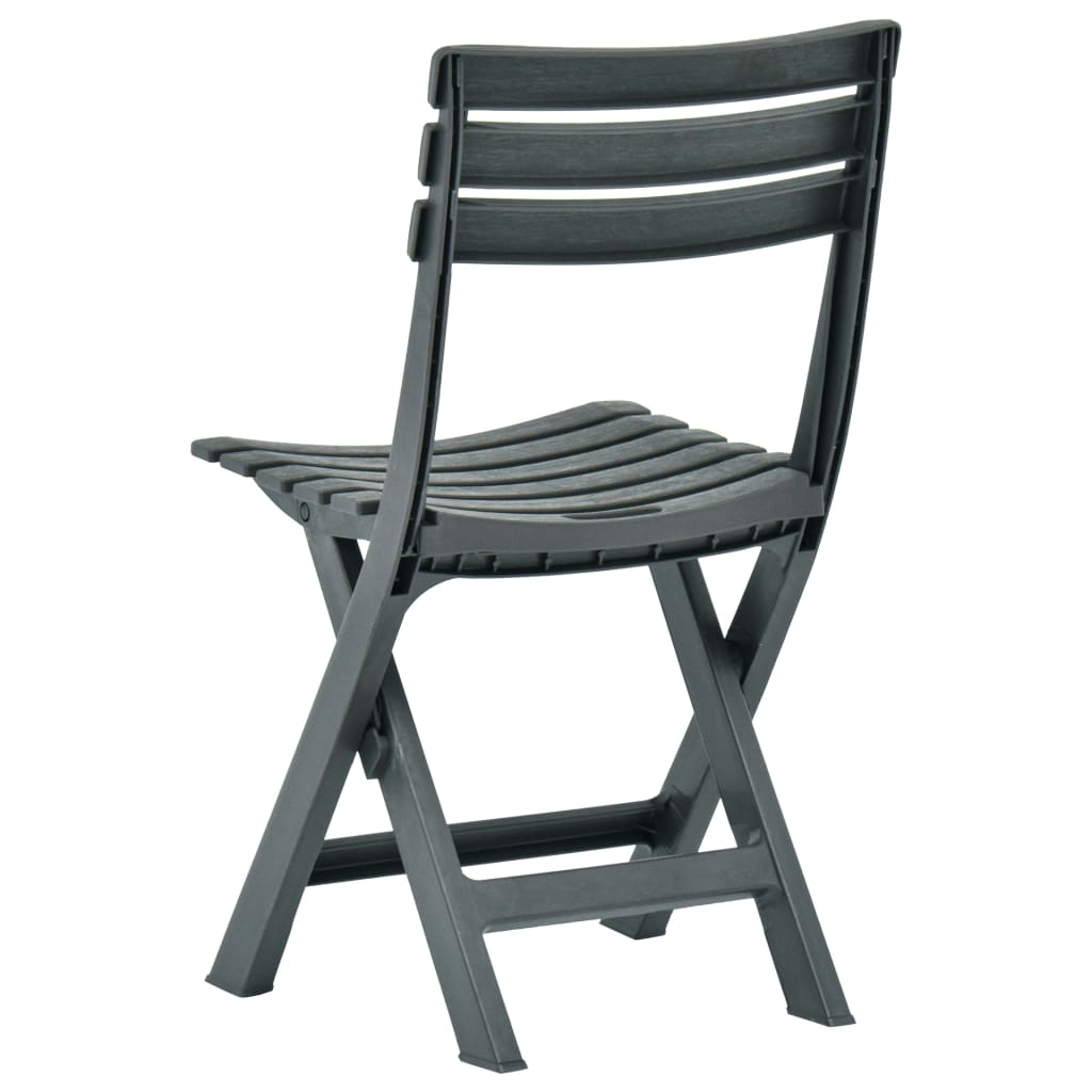 vidaXL Folding Garden Chair 2 pcs Plastic Green