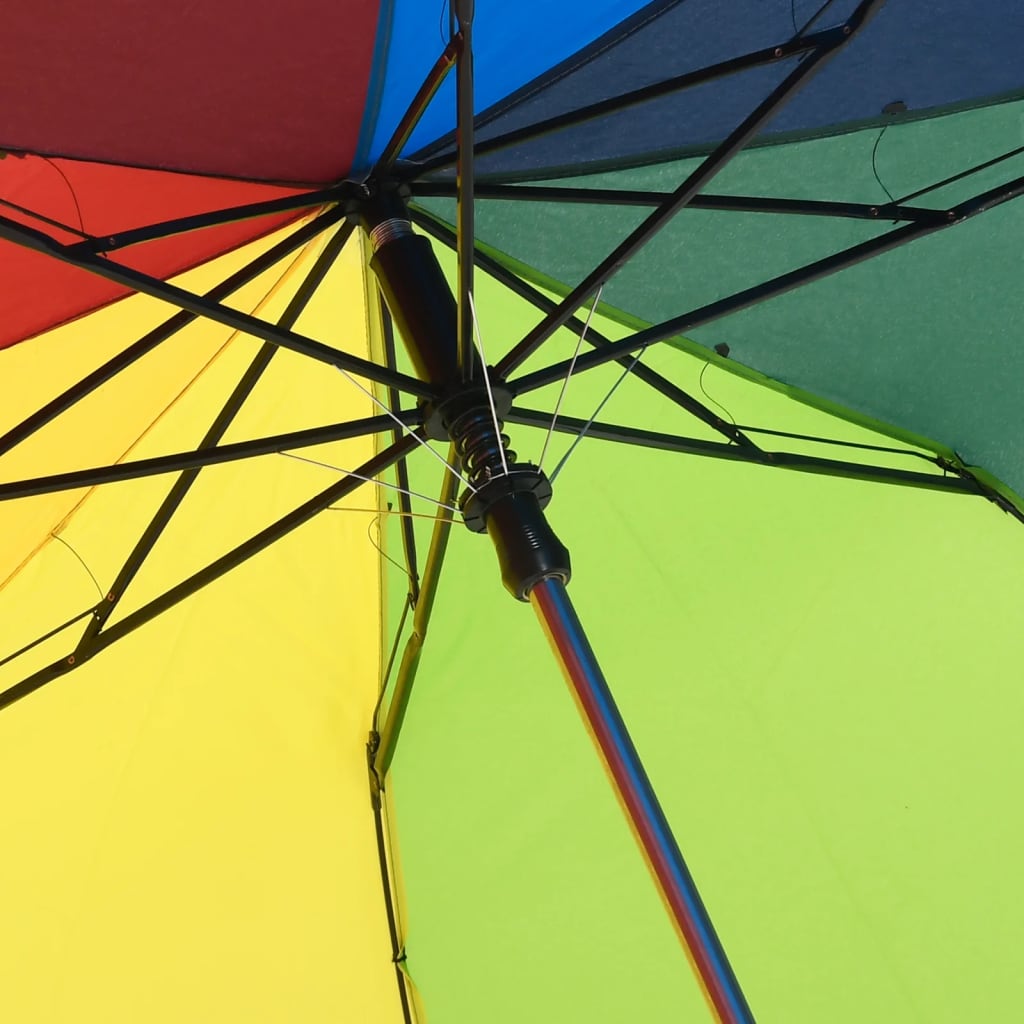 vidaXL Automatic Folding Umbrella Multicolour 124 cm