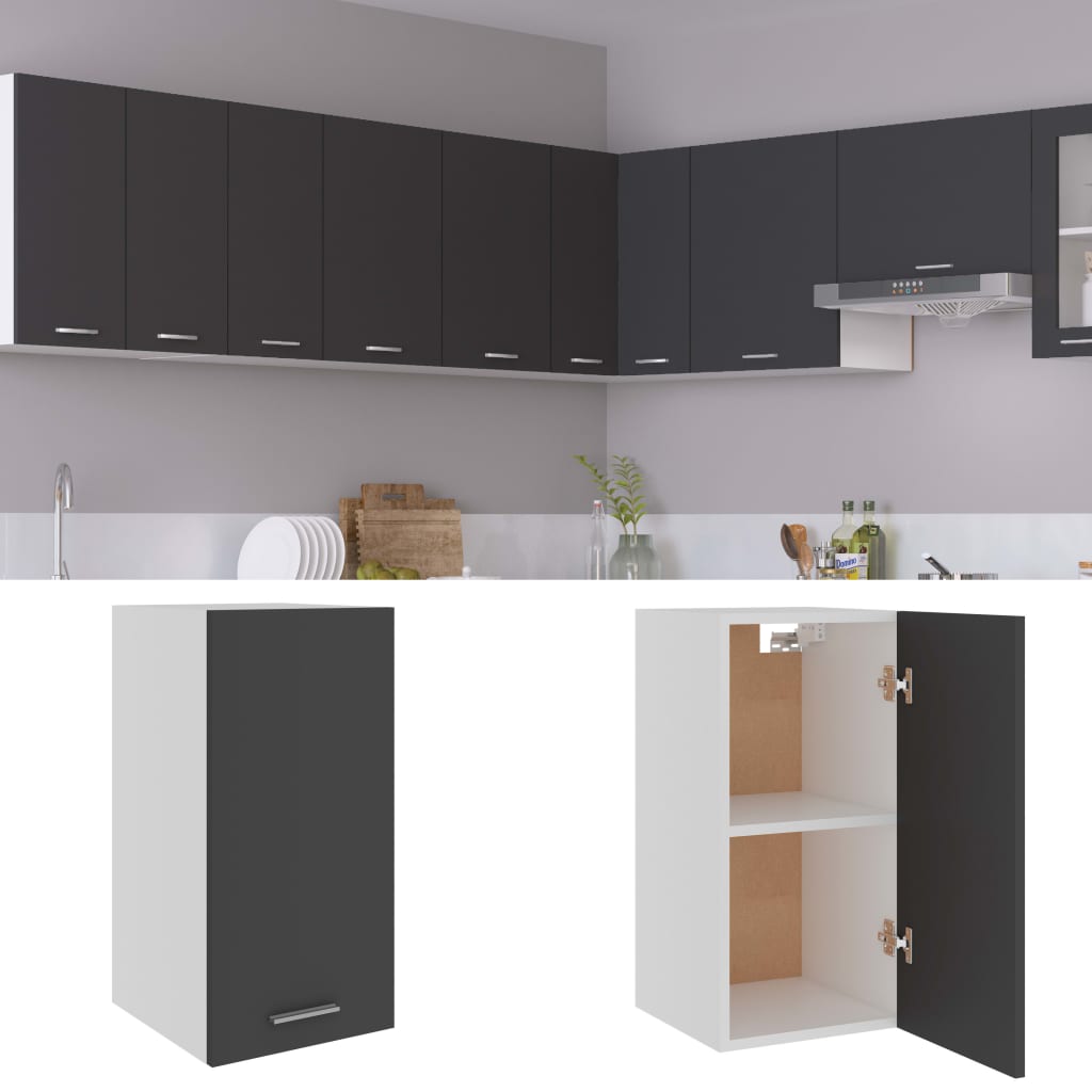 vidaXL Hanging Cabinet Grey 29.5x31x60 cm Engineered Wood