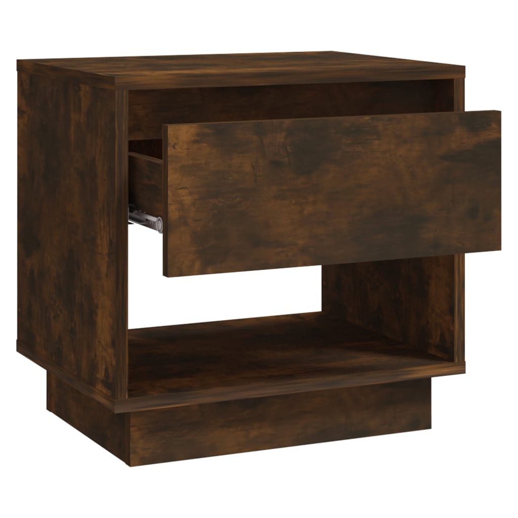 vidaXL Bedside Cabinets 2 pcs Smoked Oak 45x34x44 cm Engineered Wood