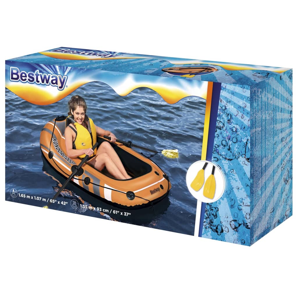 Bestway Inflatable Boat Set Kondor 1000 Set 155x93 cm