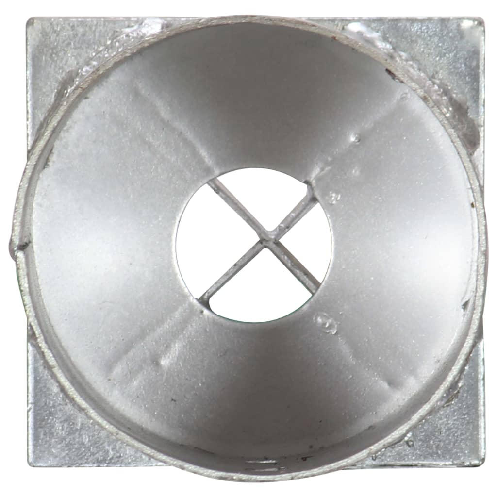 vidaXL Ground Spikes 6 pcs Silver 10x76 cm Galvanised Steel