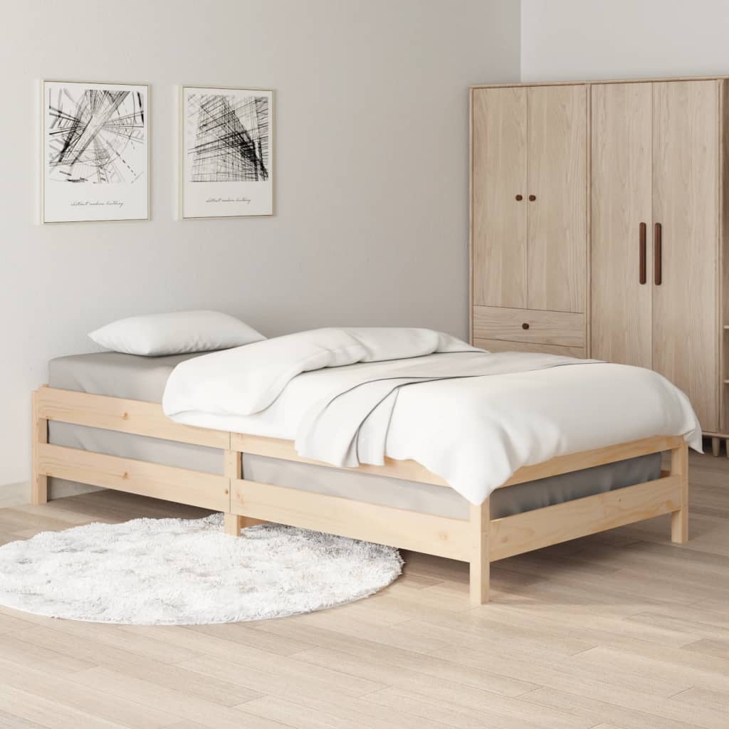 vidaXL Stack Bed 90x200 cm Solid Wood Pine