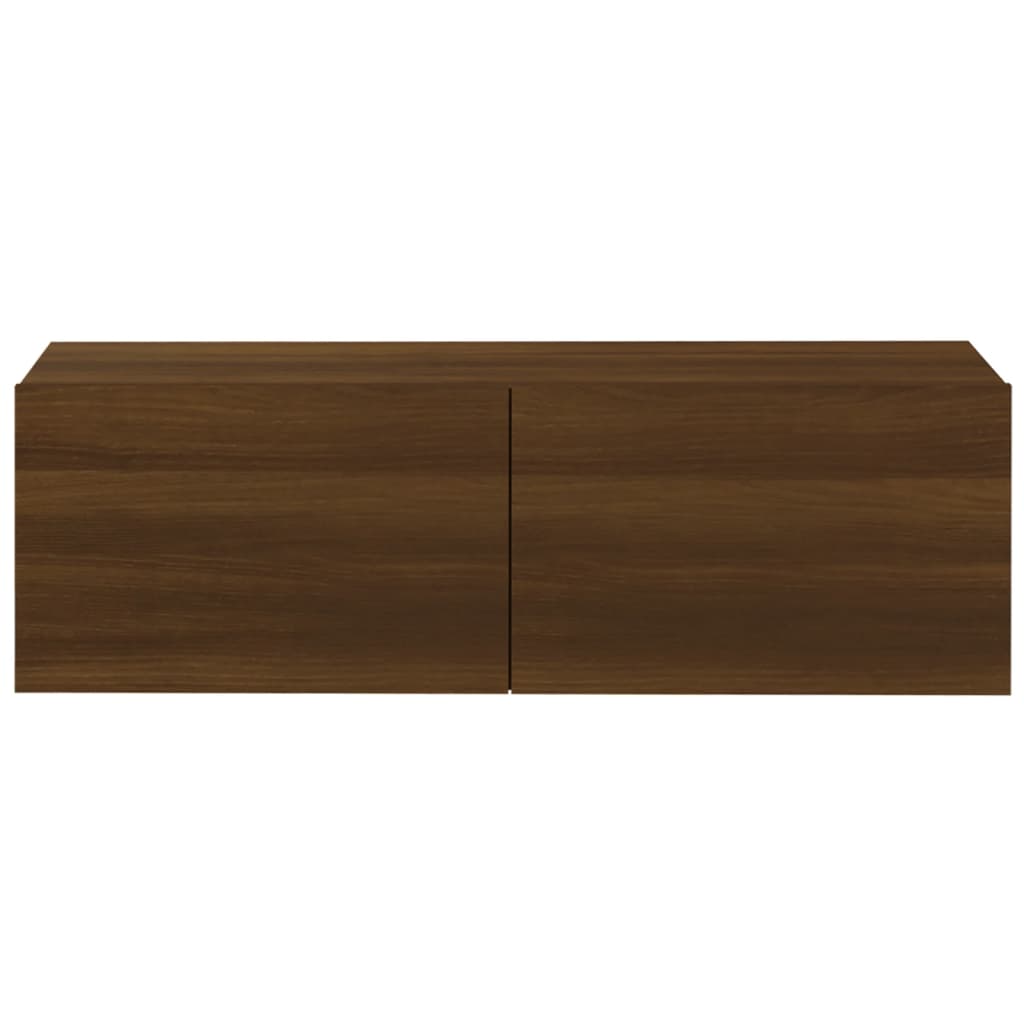 vidaXL Wall TV Cabinets 2 pcs Brown Oak 100x30x30 cm Engineered Wood