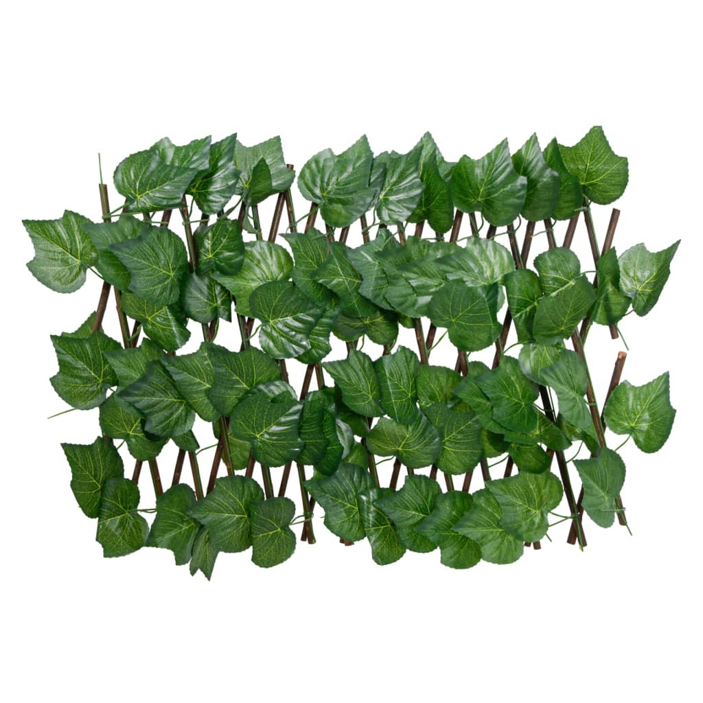 vidaXL Artificial Grape Leaf Trellis Expandable Green 5 pcs 180x20 cm