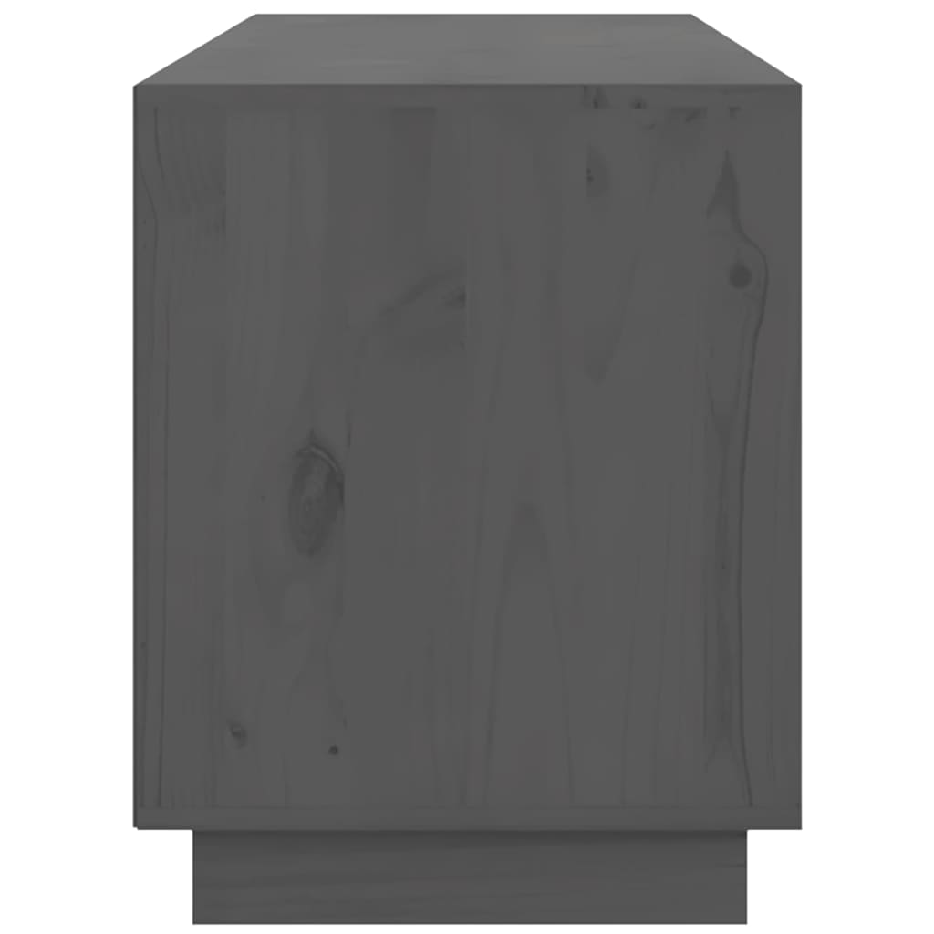 vidaXL TV Cabinet Grey 176x37x47.5 cm Solid Wood Pine