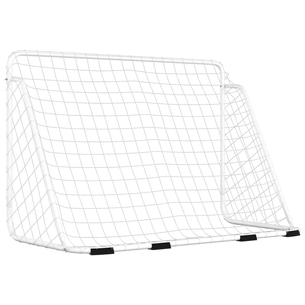 vidaXL Football Goal with Net White 180x90x120 cm Steel