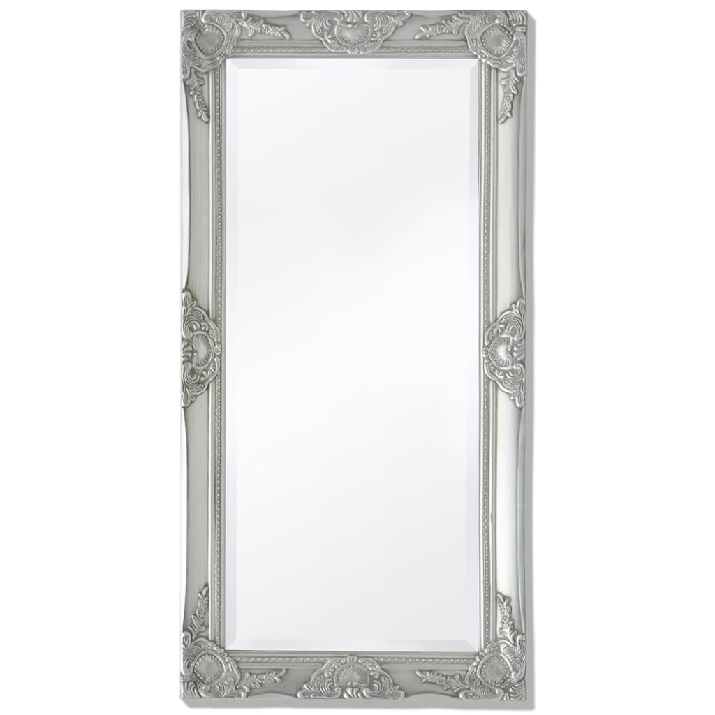 vidaXL Wall Mirror Baroque Style 100x50 cm Silver