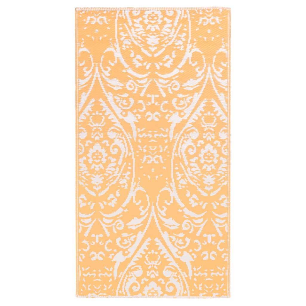 vidaXL Outdoor Carpet Orange and White 160x230 cm PP