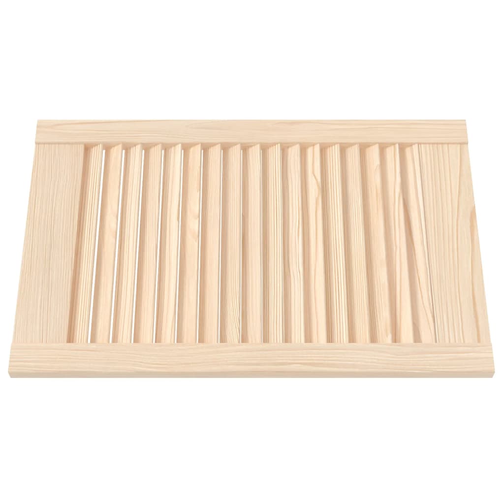 vidaXL Cabinet Doors Louvred Design 2 pcs 61.5x39.4 cm Solid Wood Pine