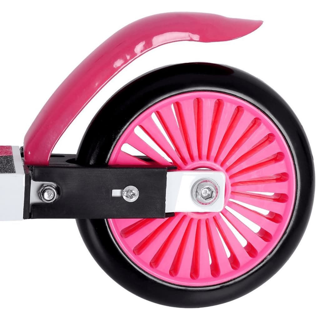 XQ Max Foldable Scooter with Foot Brake Pink and White