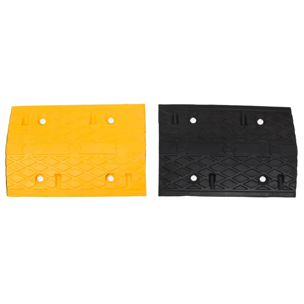 vidaXL Speed Hump Yellow&Black 420x32.5x4 cm Rubber