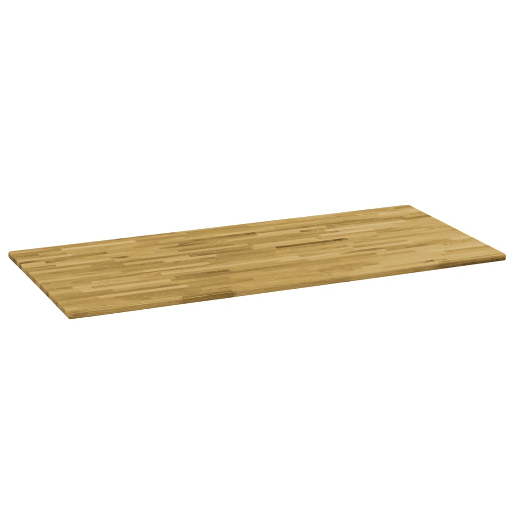 vidaXL Table Top Solid Oak Wood Rectangular 23 mm 120x60 cm