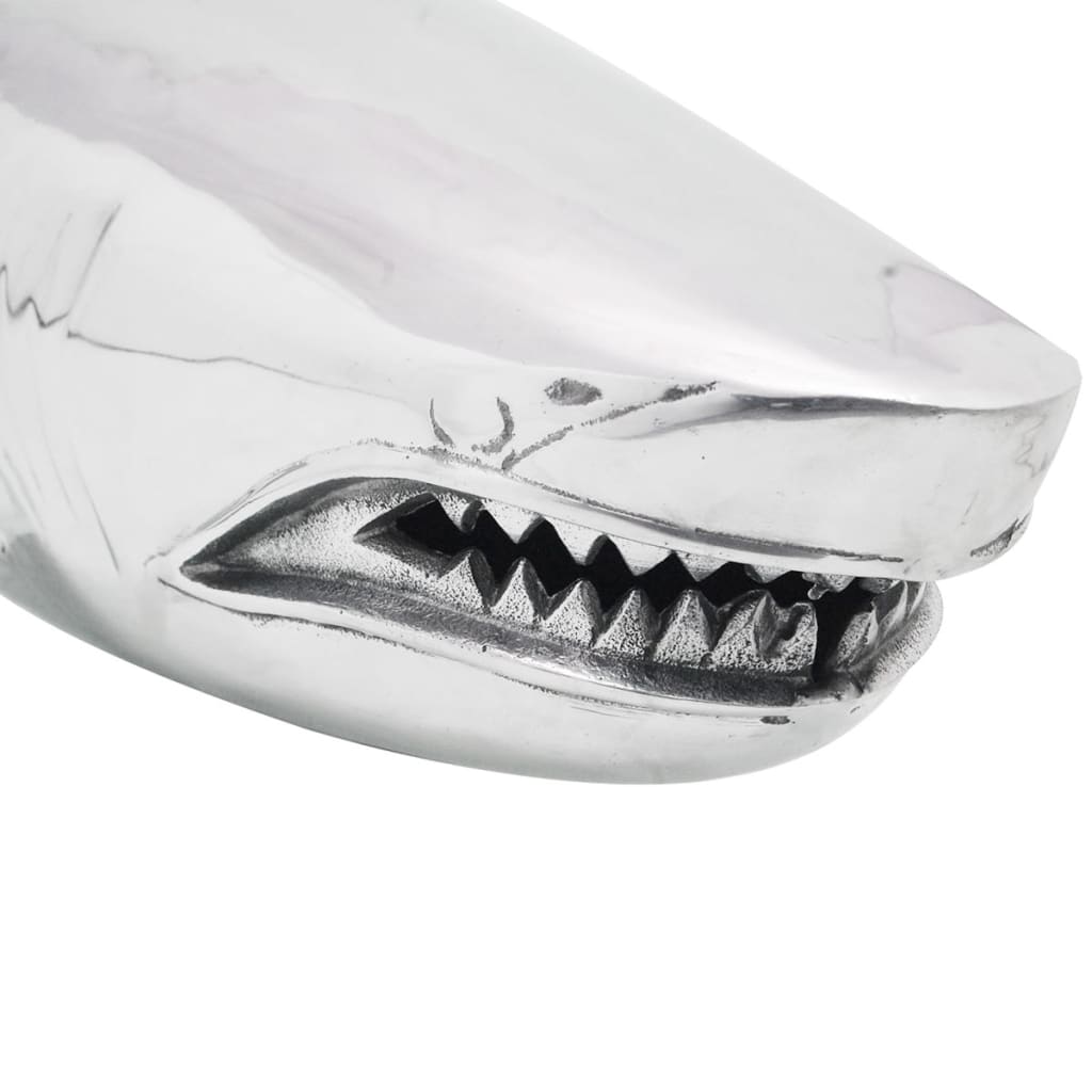 vidaXL Shark Decoration Wall-Mounted Aluminium Silver