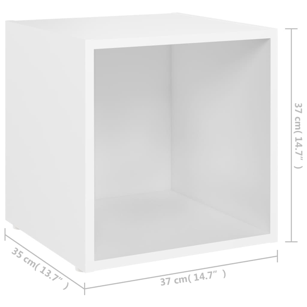 vidaXL TV Cabinets 4 pcs White 37x35x37 cm Chipboard