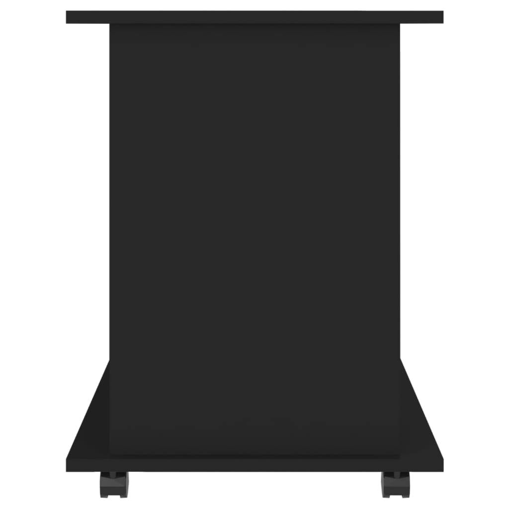 vidaXL Rolling Cabinet Black 60x45x60 cm Engineered Wood