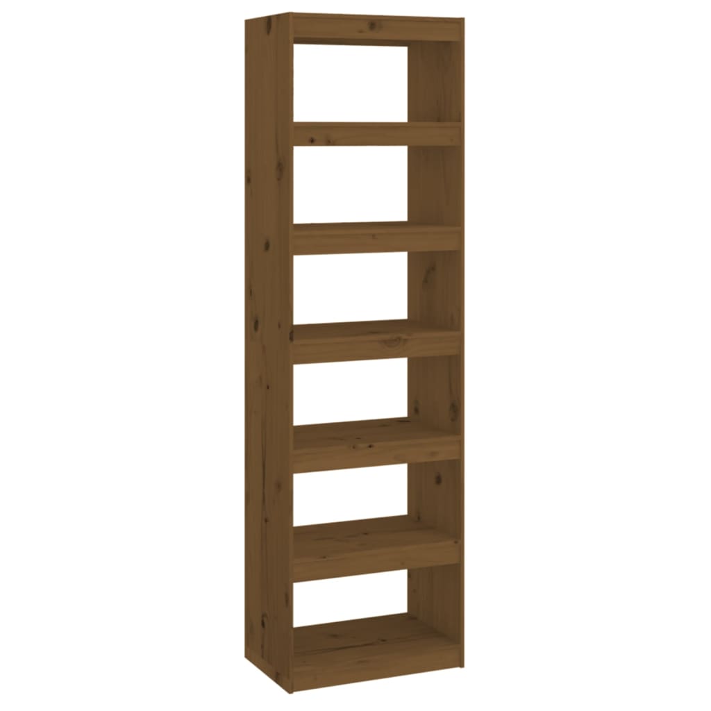 vidaXL Book Cabinet/Room Divider Honey Brown 60x30x199.5 cm Wood Pine