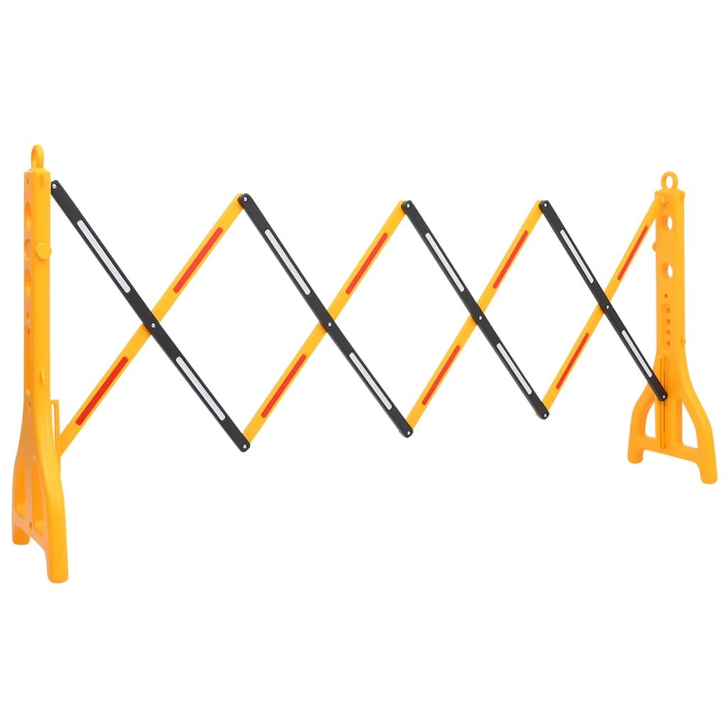 vidaXL Folding Traffic Barrier Yellow and Black 250x38x96 cm
