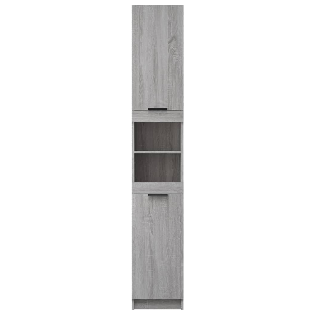 vidaXL Bathroom Cabinet Grey Sonoma 32x34x188.5 cm Engineered Wood