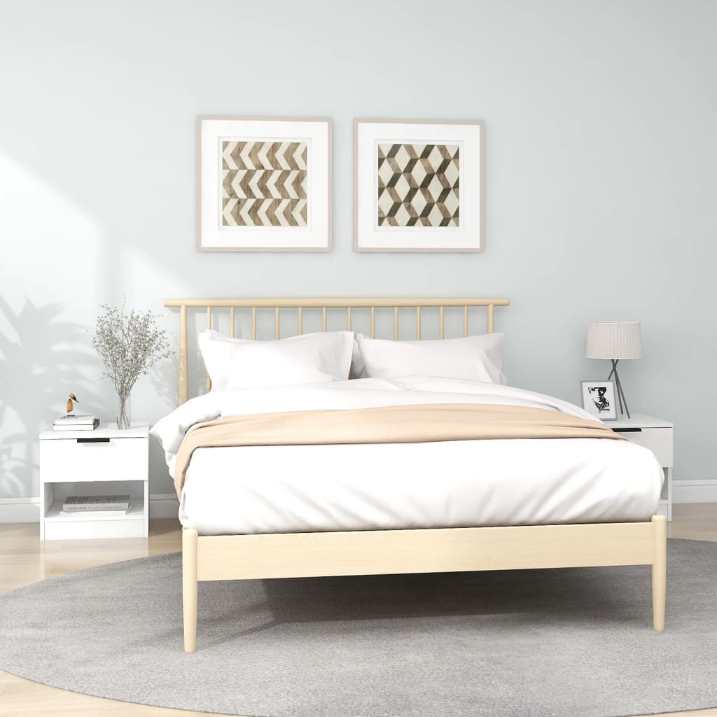 vidaXL Bedside Cabinets 2 pcs White Engineered Wood