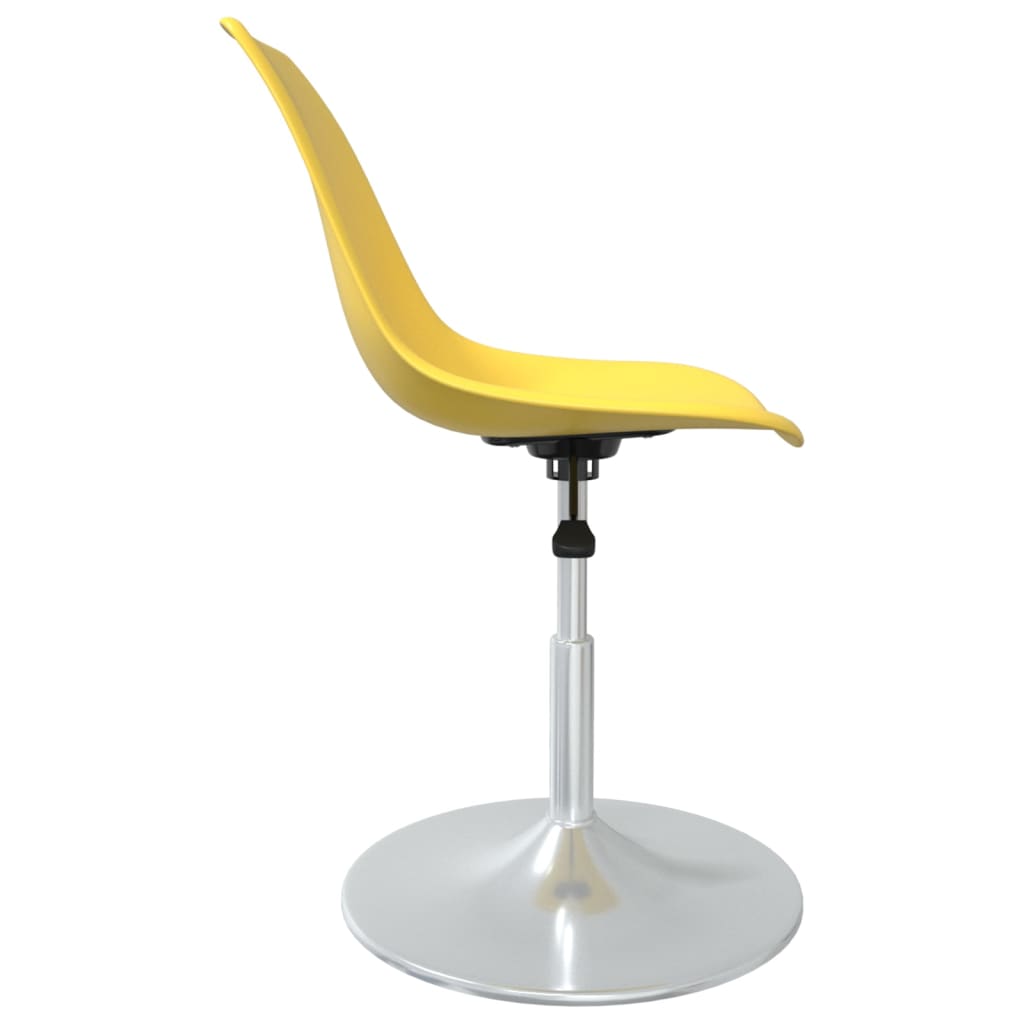 vidaXL Swivel Dining Chairs 4 pcs Yellow PP