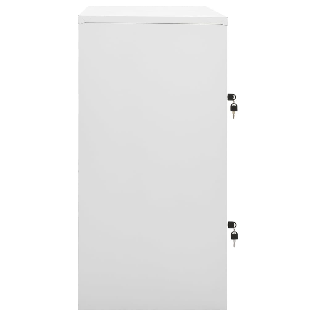 vidaXL Locker Cabinets 5 pcs Light Grey and Red 90x45x92.5 cm Steel