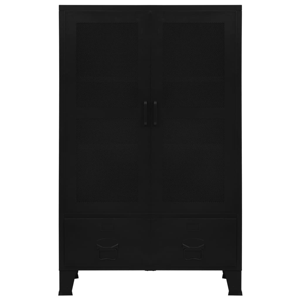 vidaXL Office Cabinet with Mesh Doors Industrial 75x40x120 cm Steel