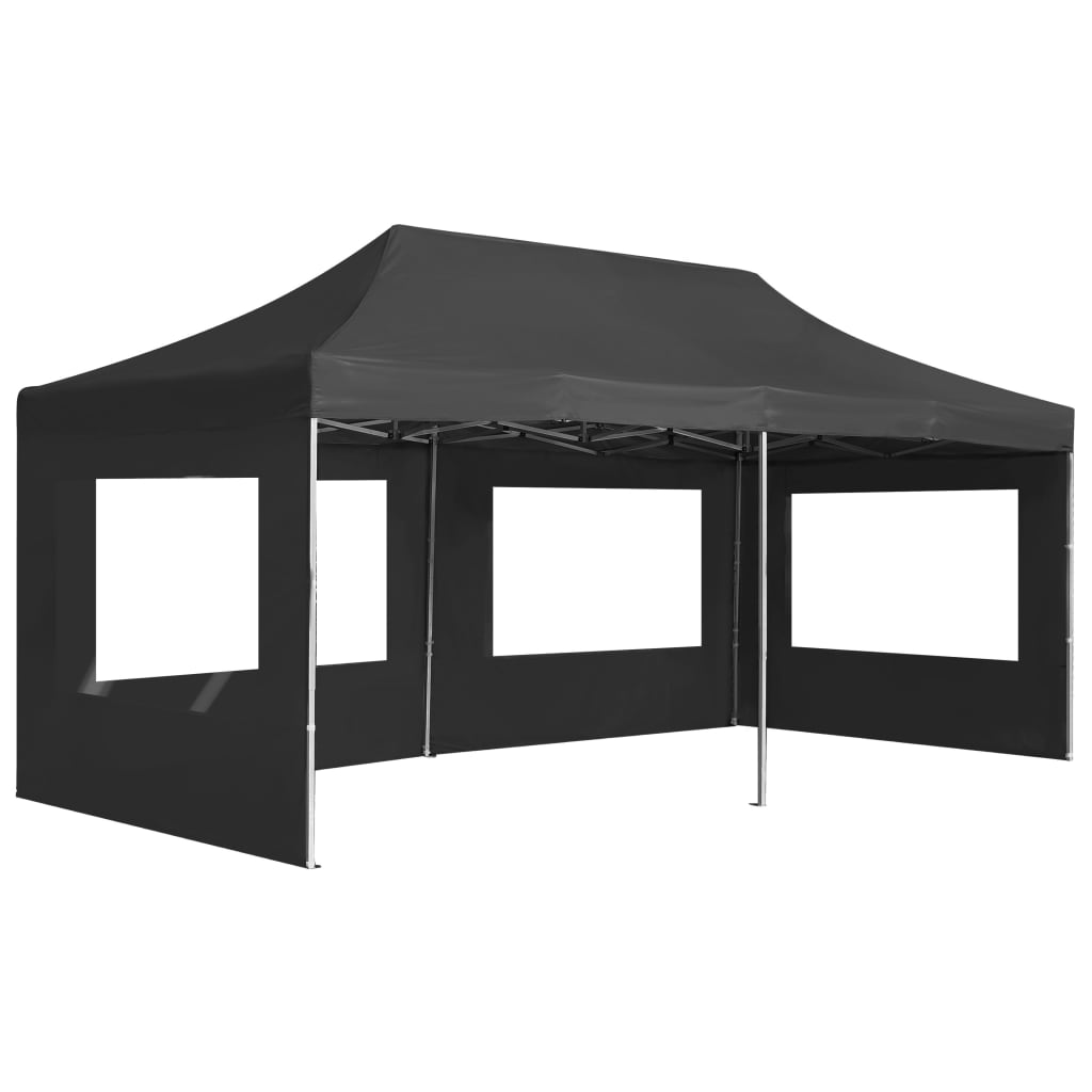 vidaXL Professional Folding Party Tent with Walls Aluminium 6x3 m Anthracite