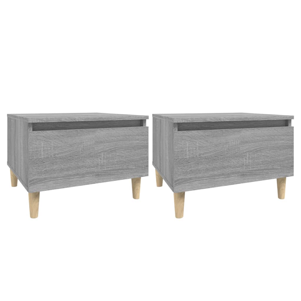 vidaXL Side Tables 2 pcs Grey Sonoma 50x46x35 cm Engineered Wood