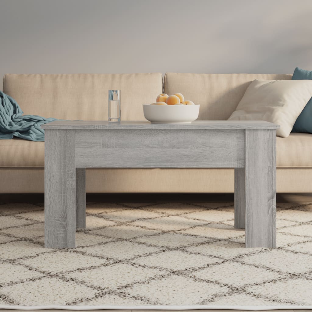 vidaXL Coffee Table Grey Sonoma 101x49x52 cm Engineered Wood