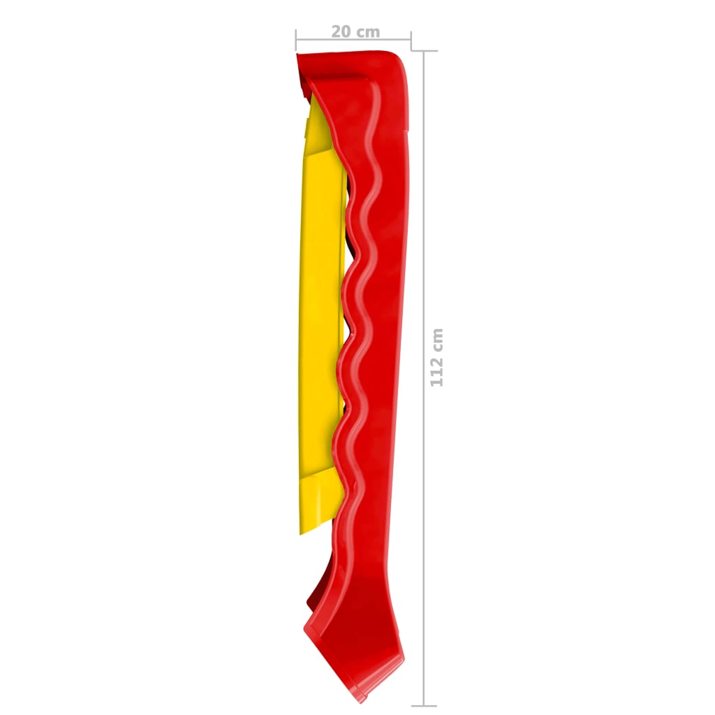 vidaXL Foldable Slide for Kids Indoor Outdoor Red and Yellow