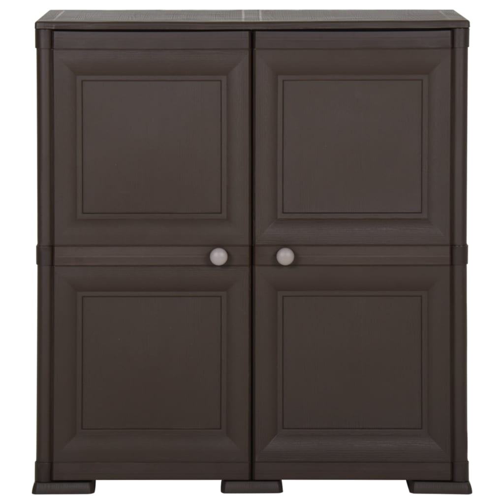vidaXL Plastic Cabinet 79x43x85.5 cm Wood Design Brown