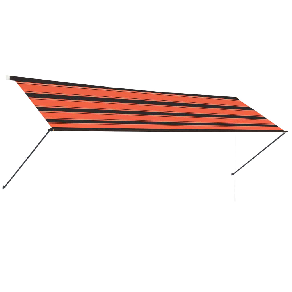 vidaXL Retractable Awning with LED 300x150 cm Orange and Brown