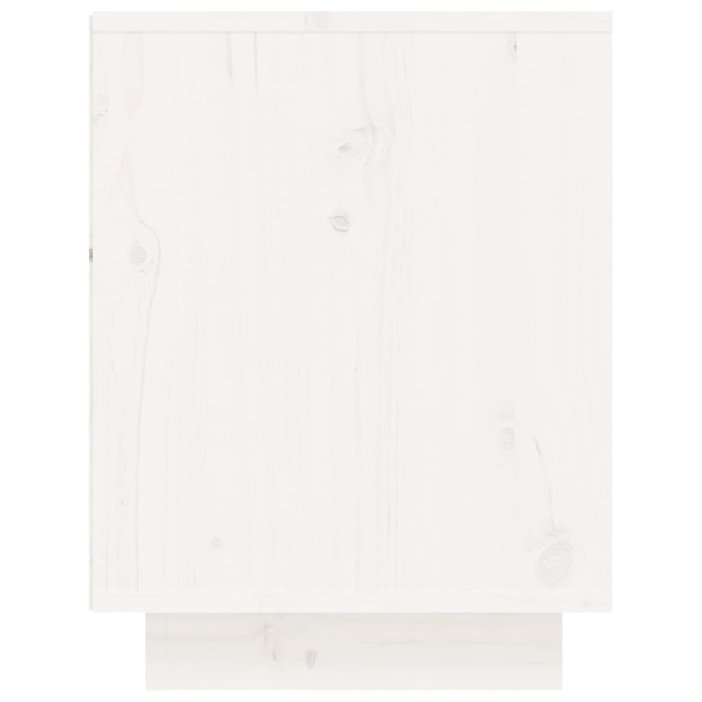 vidaXL Shoe Cabinet White 60x34x45 cm Solid Wood Pine