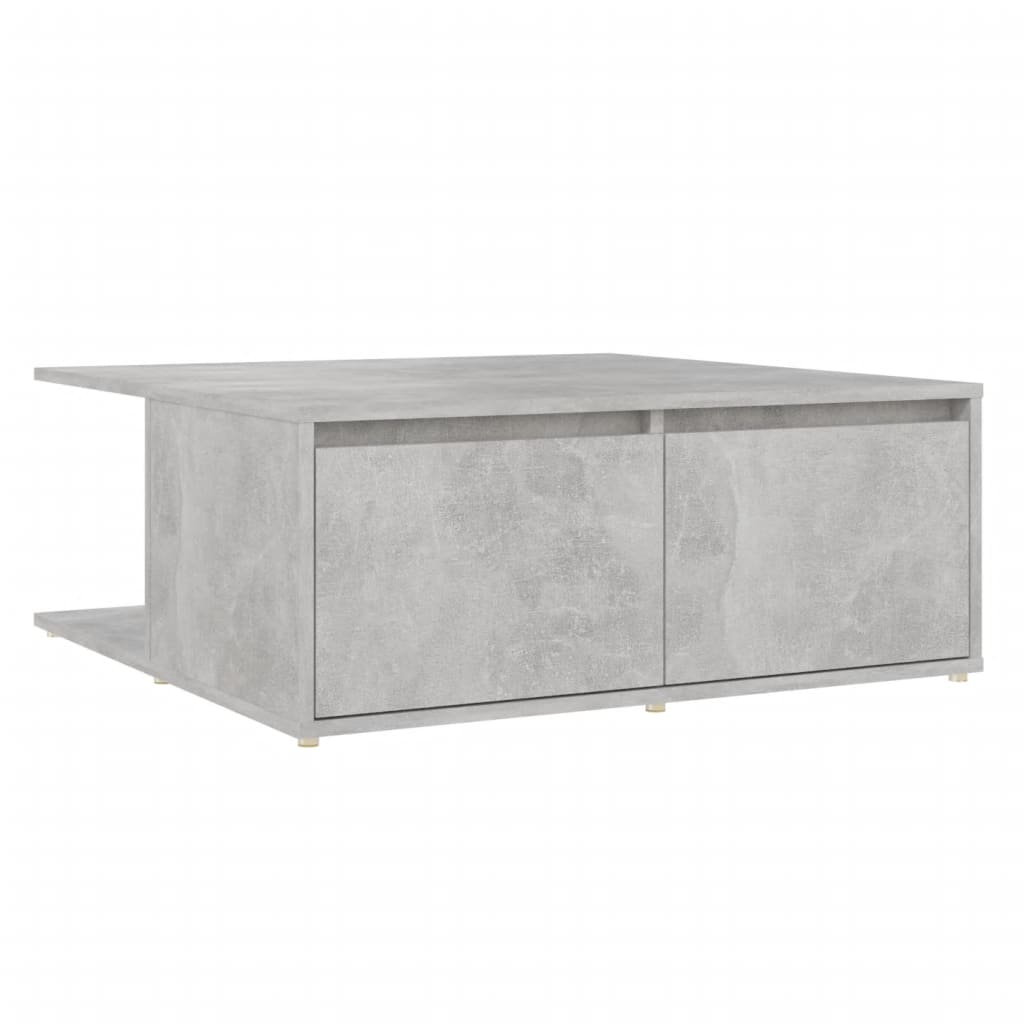 vidaXL Coffee Table Concrete Grey 80x80x31 cm Engineered Wood
