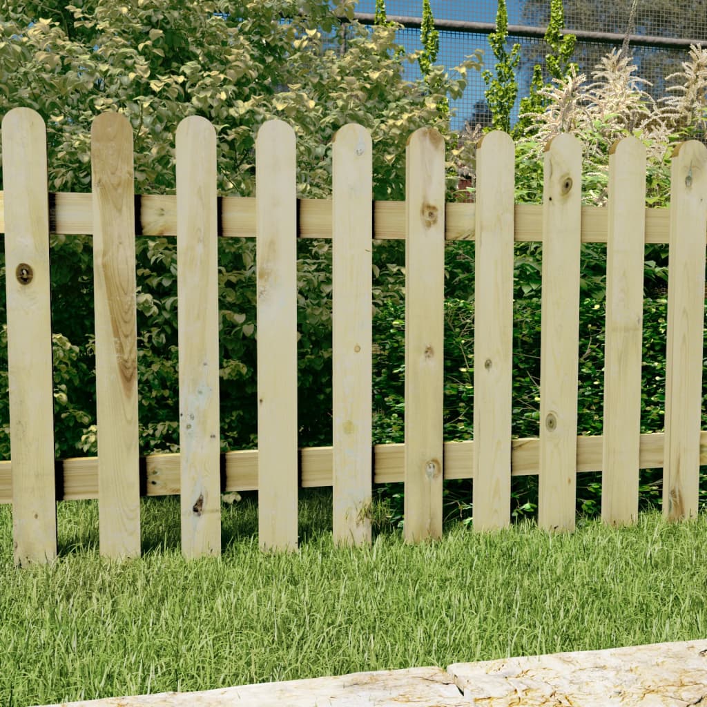 vidaXL Picket Fence 180x100 cm Impregnated Solid Wood Pine