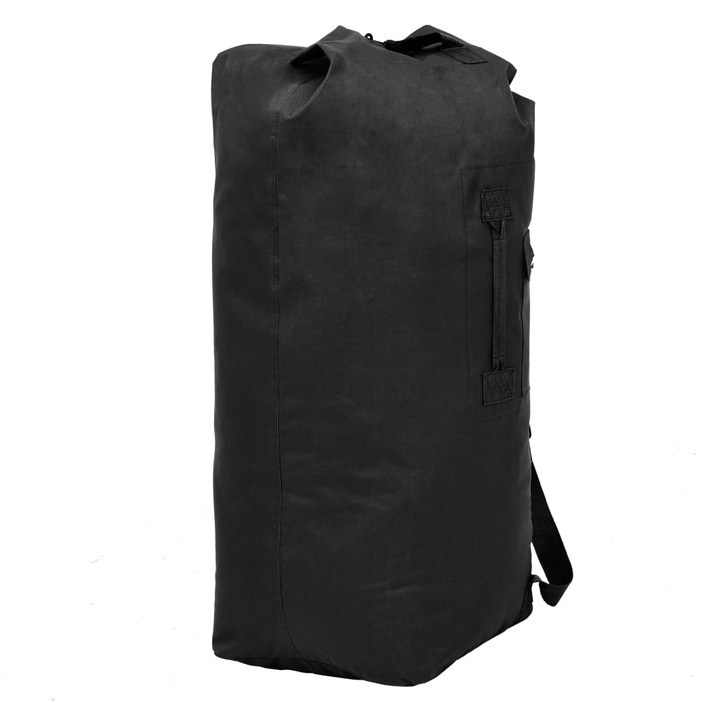 vidaXL Army-Style Duffel Bag 85 L Black