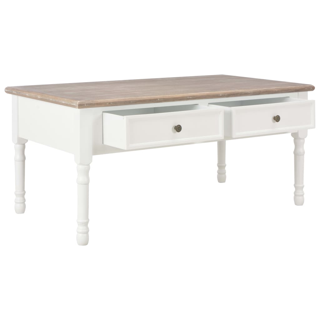 vidaXL Coffee Table White 100x55x45 cm Wood