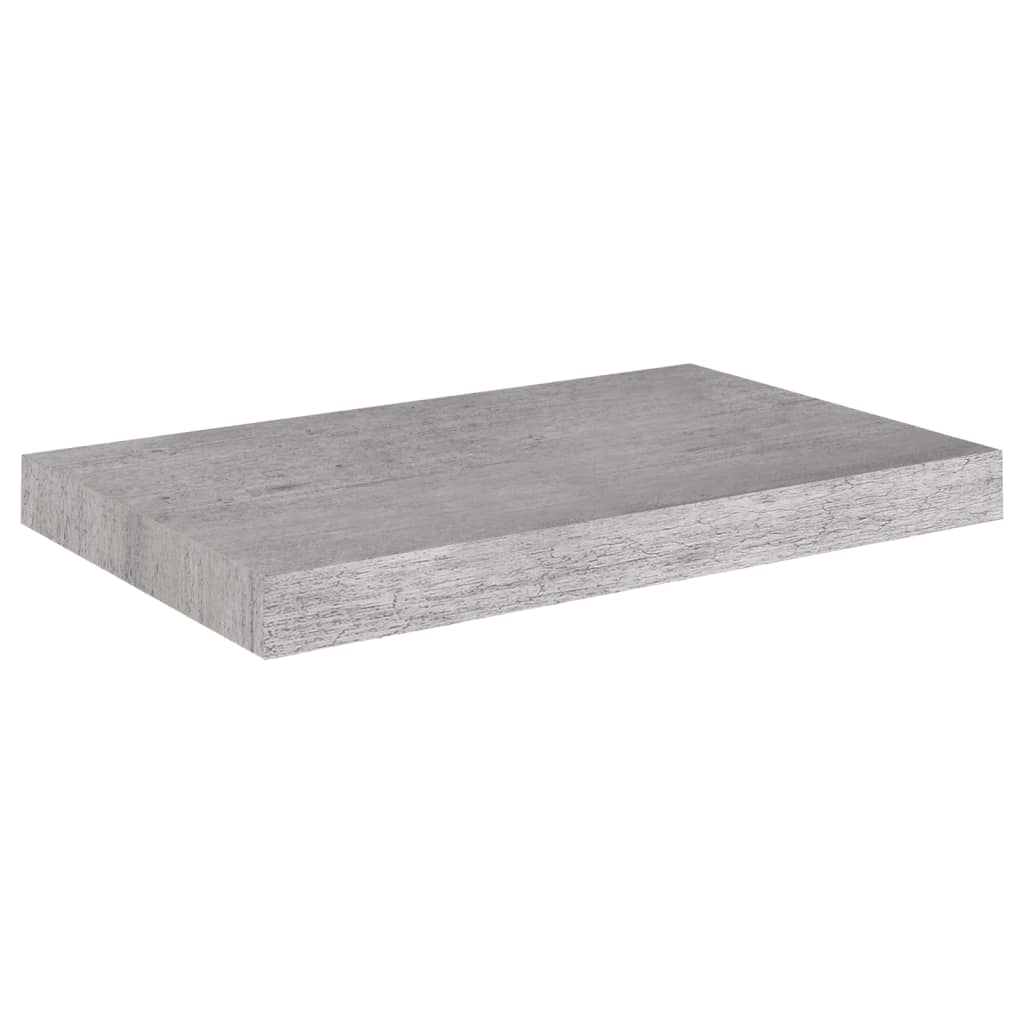 vidaXL Floating Wall Shelf Concrete Grey 50x23x3.8 cm MDF