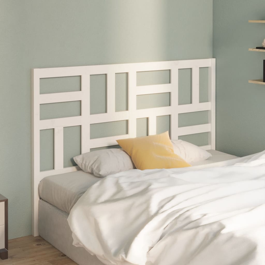 vidaXL Bed Headboard White 126x4x104 cm Solid Wood Pine