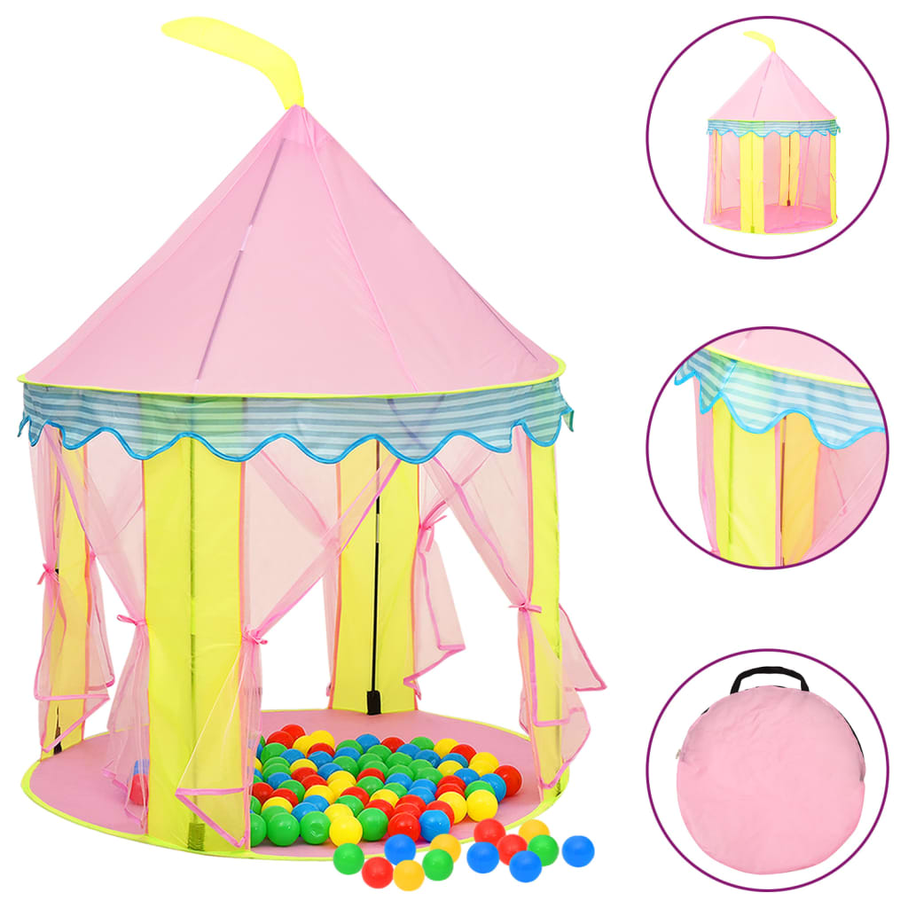 vidaXL Children Play Tent Pink 100x100x127 cm